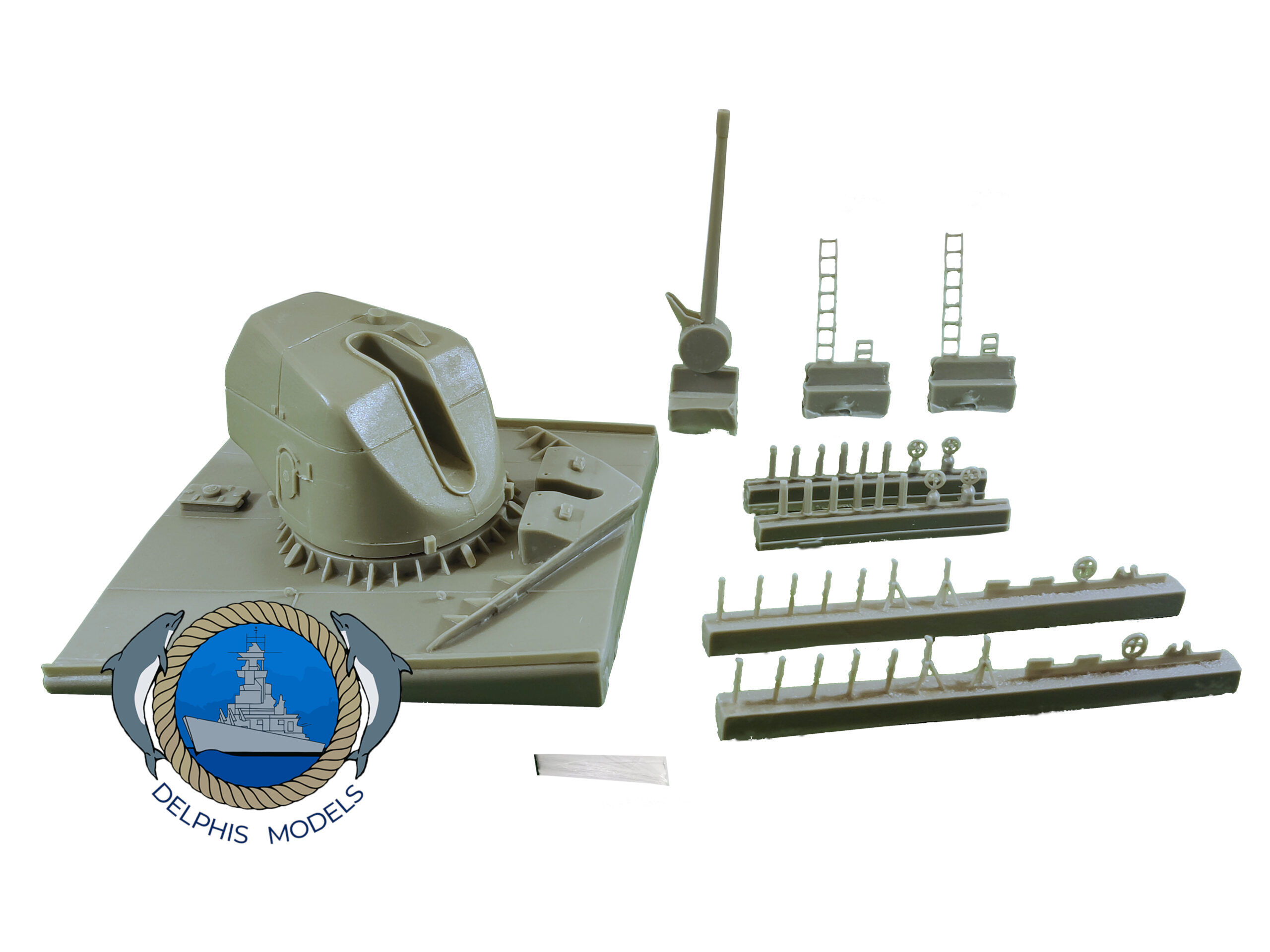 Otobreda 127/54 scala 1:100 su ponte Maestrale dettaglio Sezione ponte classe Maestrale con cannone 127/54 scala 1:100 Kit Otobreda 127mm + piattaforma fregata Maestrale modellismo